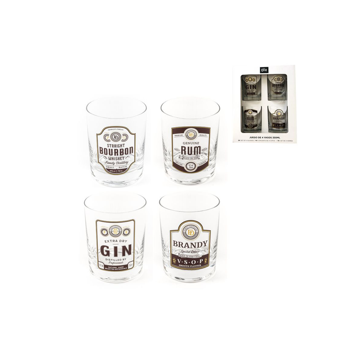 Set di bicchieri di cristallo per bevande