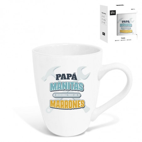 Tazza per papà con frase di mani abili