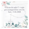 Rosario con biglietto personalizzato come regalo di cresima
