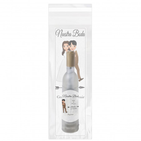 Apri cavatappi a forma di bottiglia di vino con segnalibro e adesivo personalizzato per il matrimonio