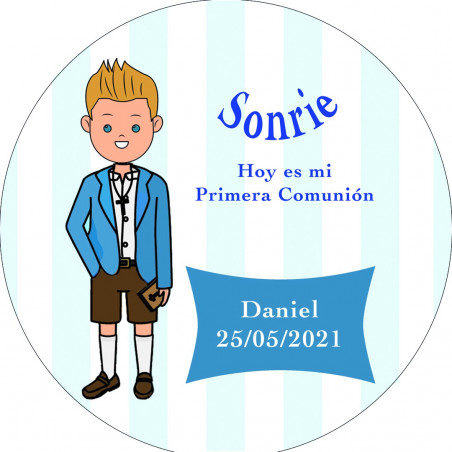 Confezione da 40 sigari di cioccolato con adesivi personalizzabili per la comunione