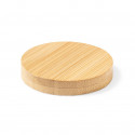Apriscatole rotondo in legno personalizzato con adesivo con immagine