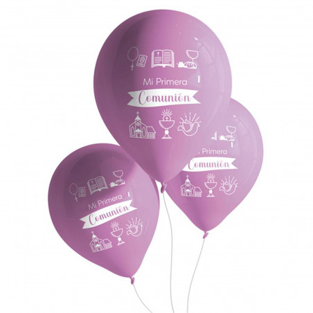 Blister 24 palloncini comunione rosa