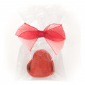 Confezione da 40 lucidalabbra a forma di cuore presentati in un sacchetto di cellophane e fiocco