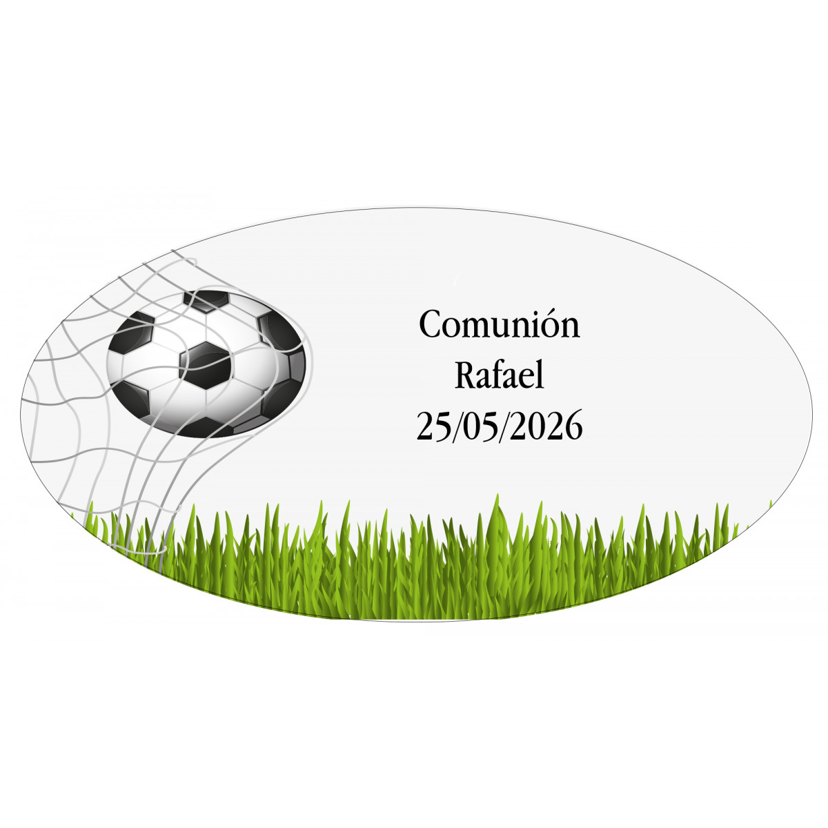 Adesivo da calcio personalizzato per matrimoni, battesimi, comunioni e compleanni