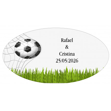 Adesivo calcio personalizzato per matrimoni, battesimi, comunioni e compleanni