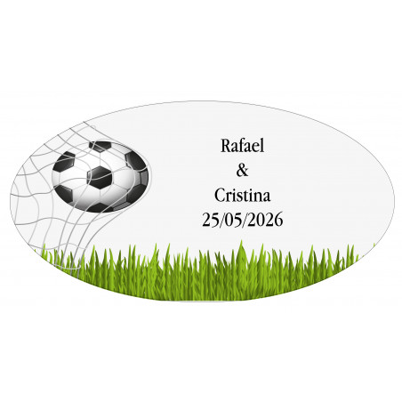 Adesivo da calcio personalizzato per matrimoni, battesimi, comunioni e compleanni