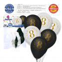 Palloncini stampati 8 bianco nero