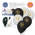 Palloncini stampati 9 bianco nero