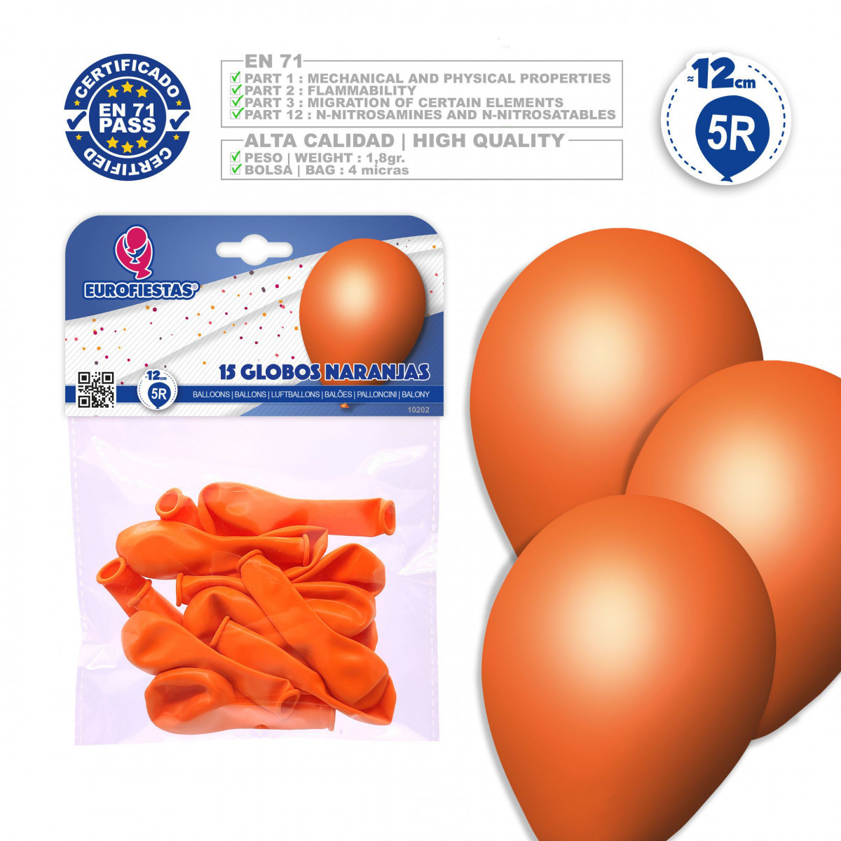 Palloncini 5r 15 arancioni