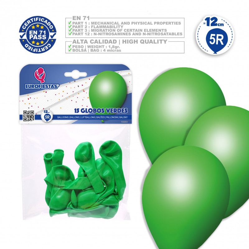 Palloncini 5r 15 verdi
