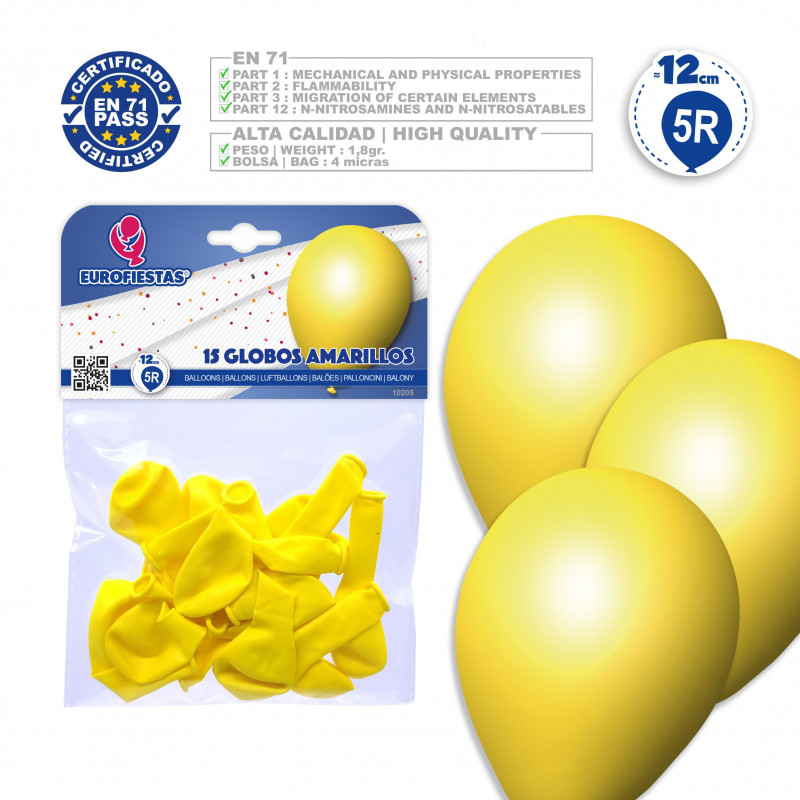 Palloncini 5r 15 gialli