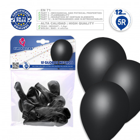 Palloncini 5r 15 neri
