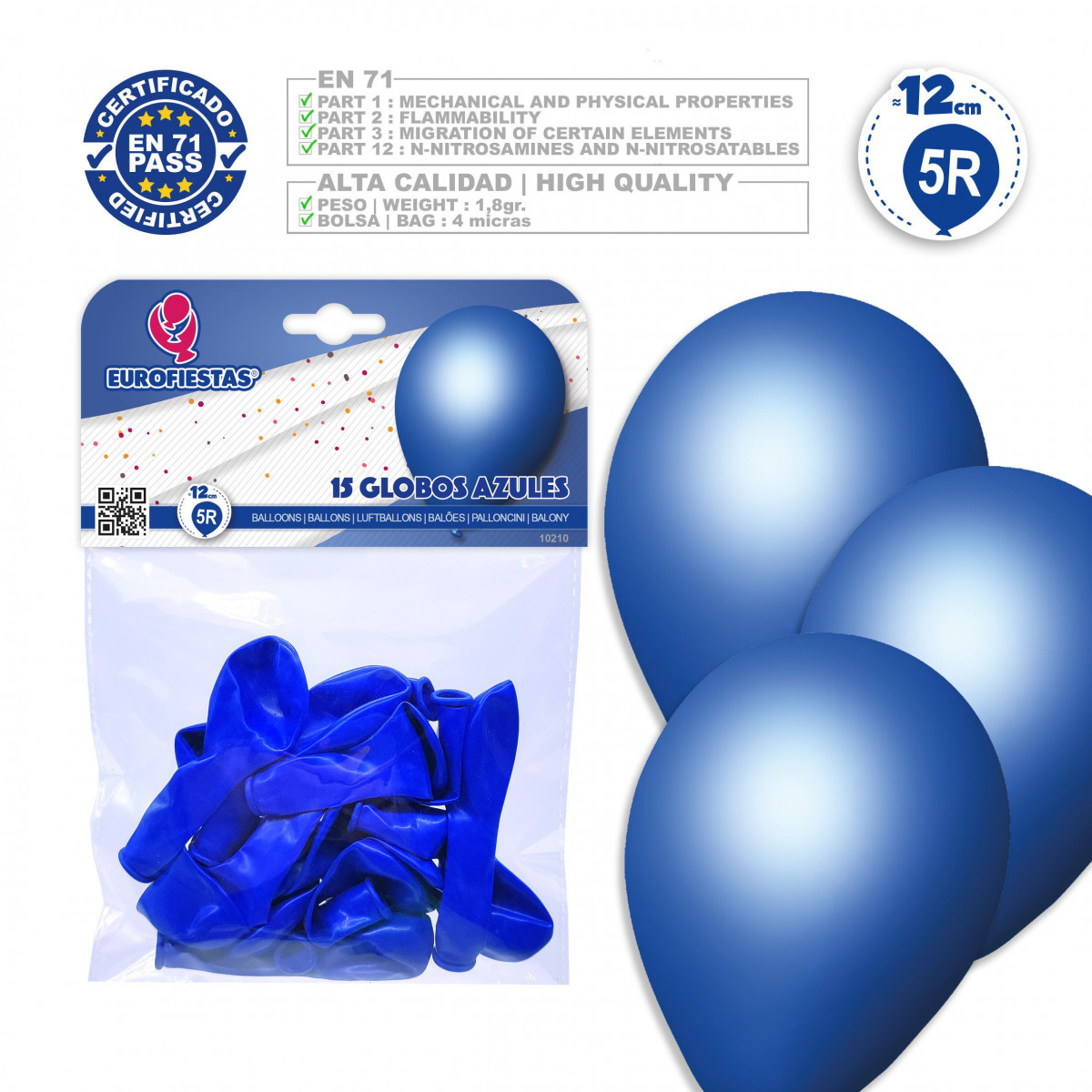 Palloncini 5r 15 blu