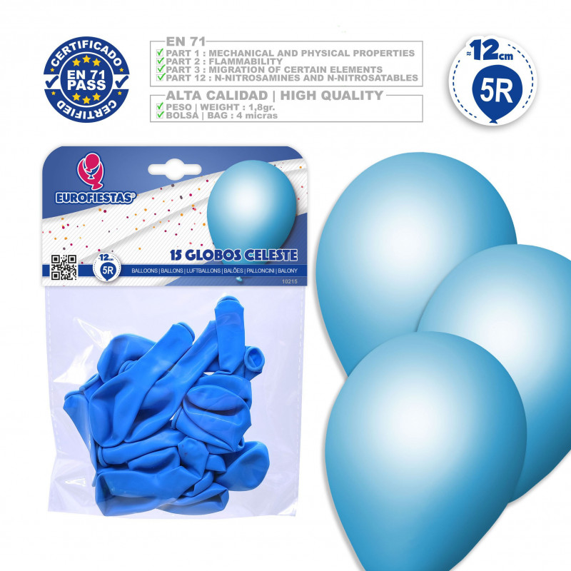 Globos 5r 15 azzurro cielo