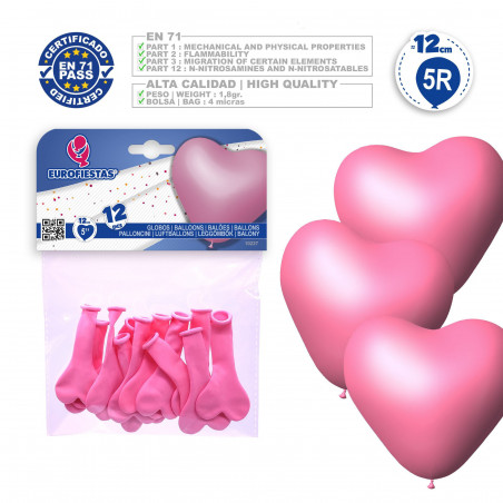 Palloncini 5r 12 cuore rosa