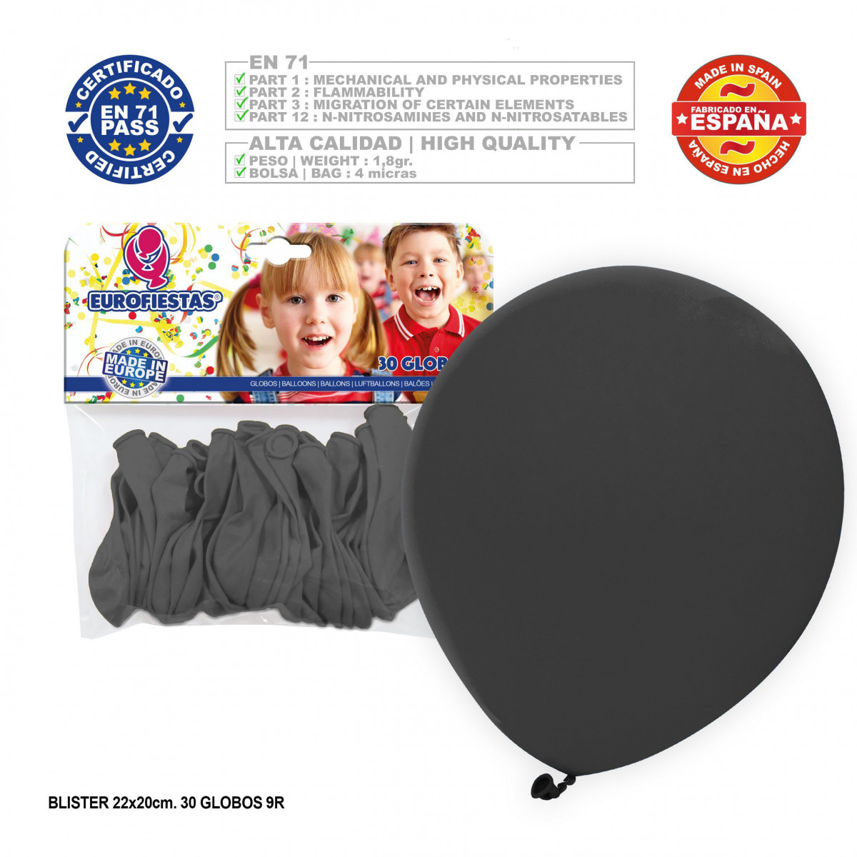 Palloncini neri 30u