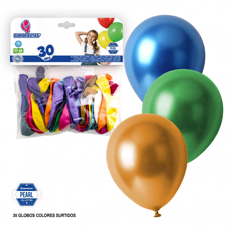 Palloncino met.30u assortiti