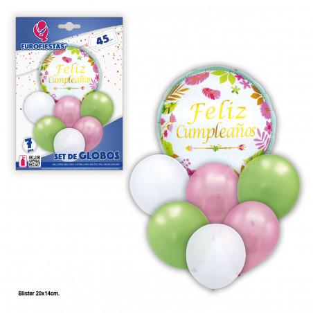 set palloncini foil minuscoli oro rosa per buon compleanno