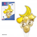 Set di palloncini luna e stelle oro.