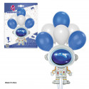 Set palloncino foil astronauta con palloncini in lattice.