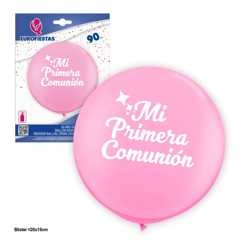 Palloncino gigante in lattice rosa per la mia prima comunione