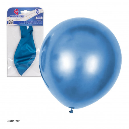 Globo in lattice metallizzato 18 45cm blu