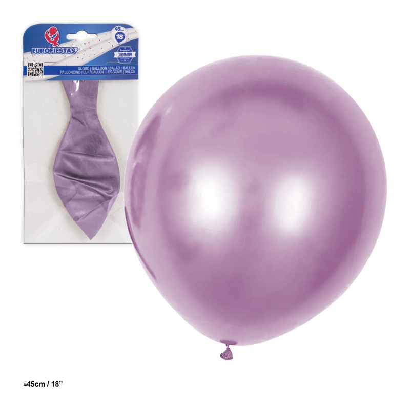 Palloncino in lattice metallizzato 18" 45cm rosa