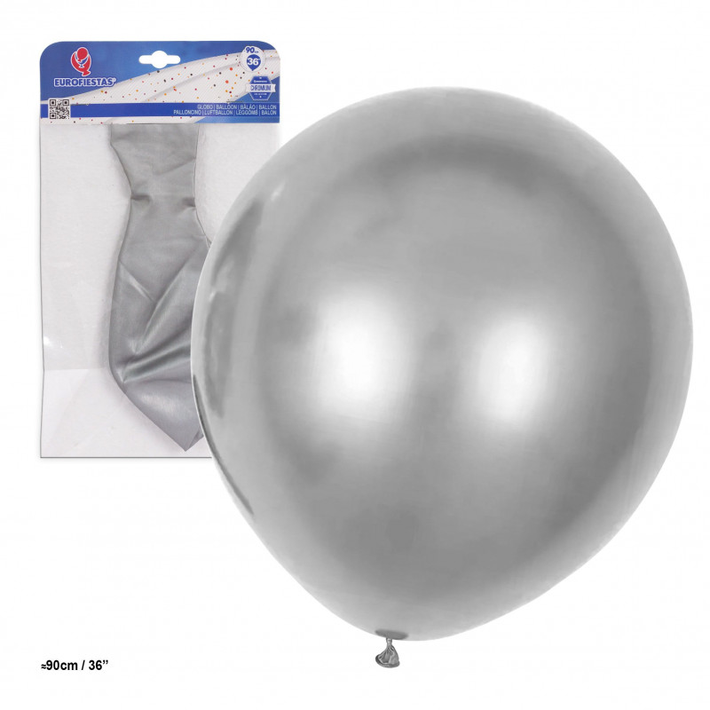 Globo in lattice metallizzato 36 90cm argento