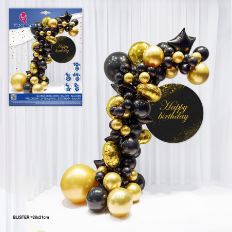 Set organico palloni oro e nero