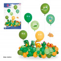 Set di 42 palloni dinosauri 6 supporti max 125cm