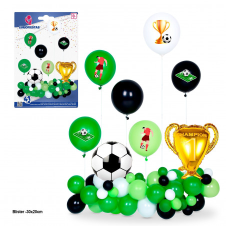 Set 41 palloni calcio coppa e pallone 6 supporti max 125cm