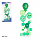 Set di 17 palloncini dinosauri ruggenti 5 supporti max 80cm