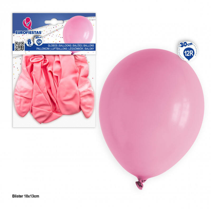 Palloncini 12r 8pz rosa