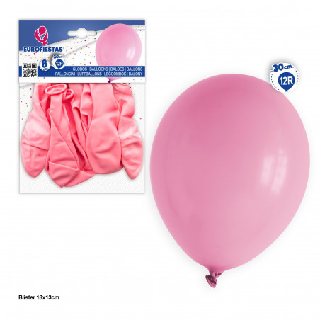 Palloncini 12r 8pz rosa