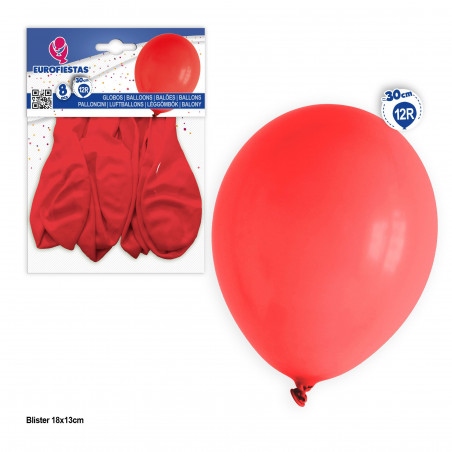Palloncini 12r 8pz rossi