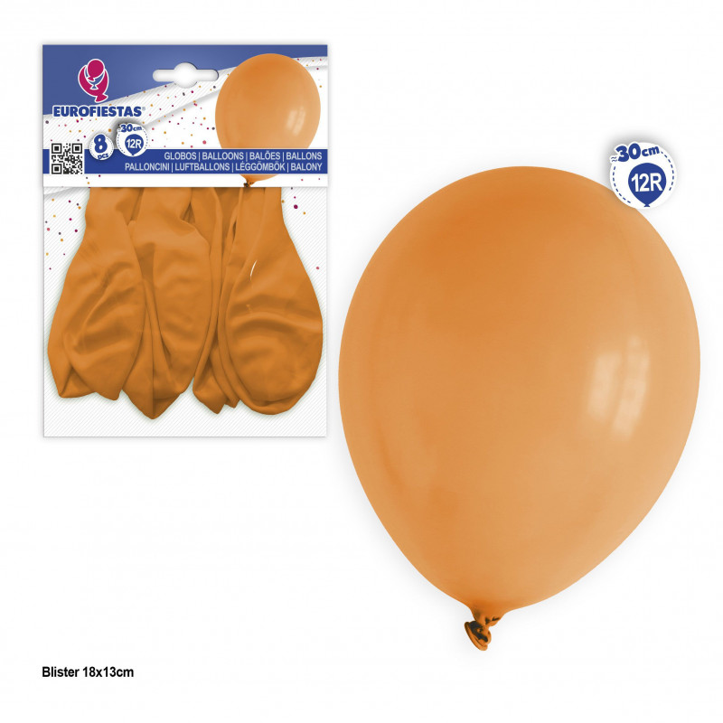 Palloncini 12r 8pz arancioni