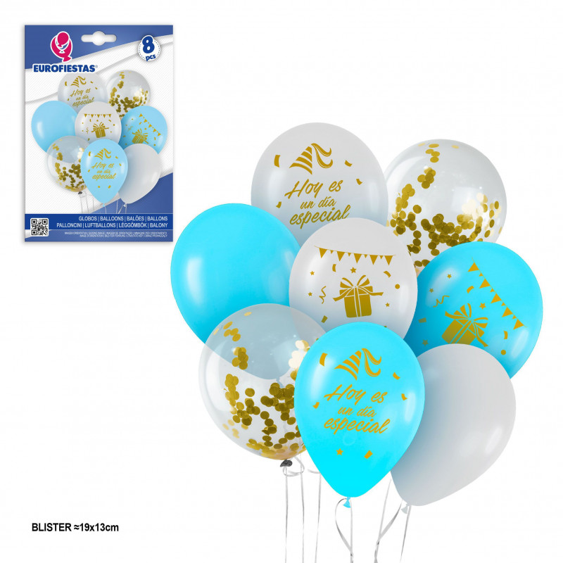 Set palloni ltx blu bianco giorno speciale