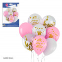 Set di palloncini bianchi rosa ltx per un giorno speciale