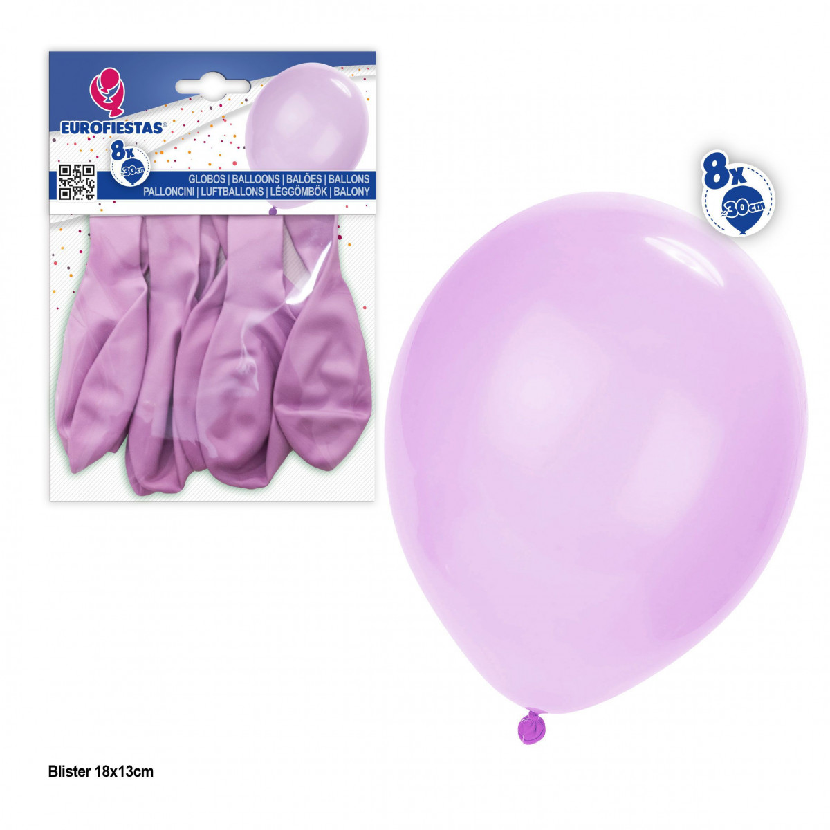 Palloncini 10r 8pz lilla pastello