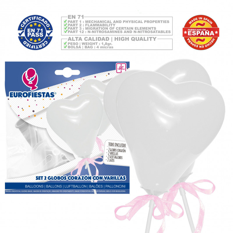 Globos cuore mini bianco 2