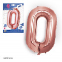 Globo foil oro rosa 1m n° 0