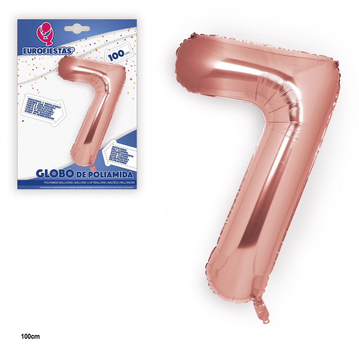 Globo foil oro rosa 1m n° 7
