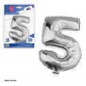 Globo foil 5 argento ~40cm