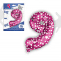 Globo foil 9 rosa 40cm