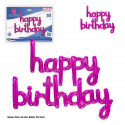 Set palloncini foil felice compleanno rosa