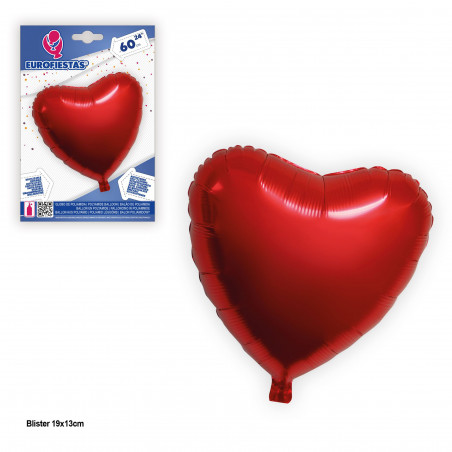 Globo foil cuore rosso 60 cm
