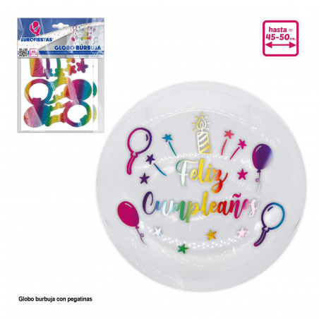Adesivi per palloncini a bolle sfumature di palloncini di buon compleanno