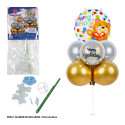 Struttura ad albero di palloncini, una asta per 7 palloncini, h75cm.