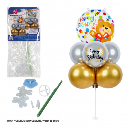 Struttura ad albero di palloncini, una asta per 7 palloncini, h75cm.